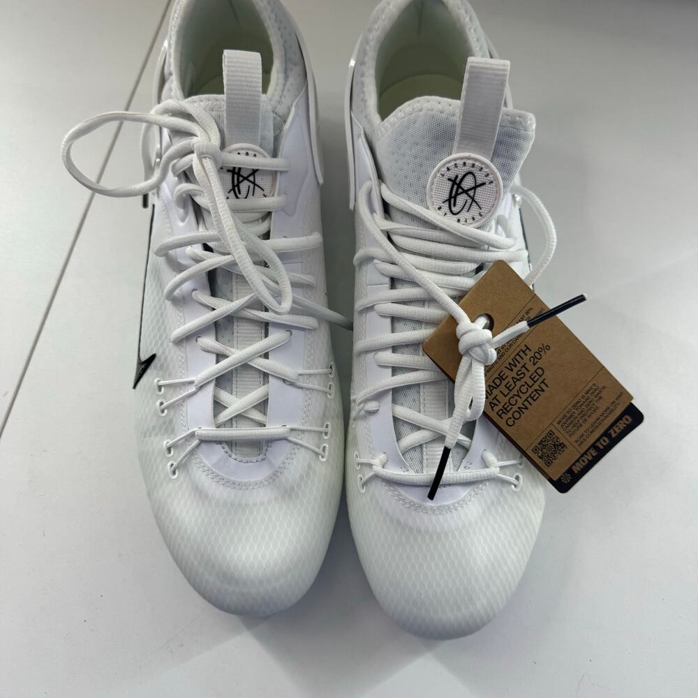 NEW Nike Huarache 9 Elite Low LAX Lacrosse White Cleats FD0089-101 Size 12.5 - Picture 2 of 6